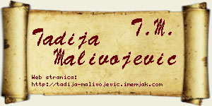 Tadija Malivojević vizit kartica